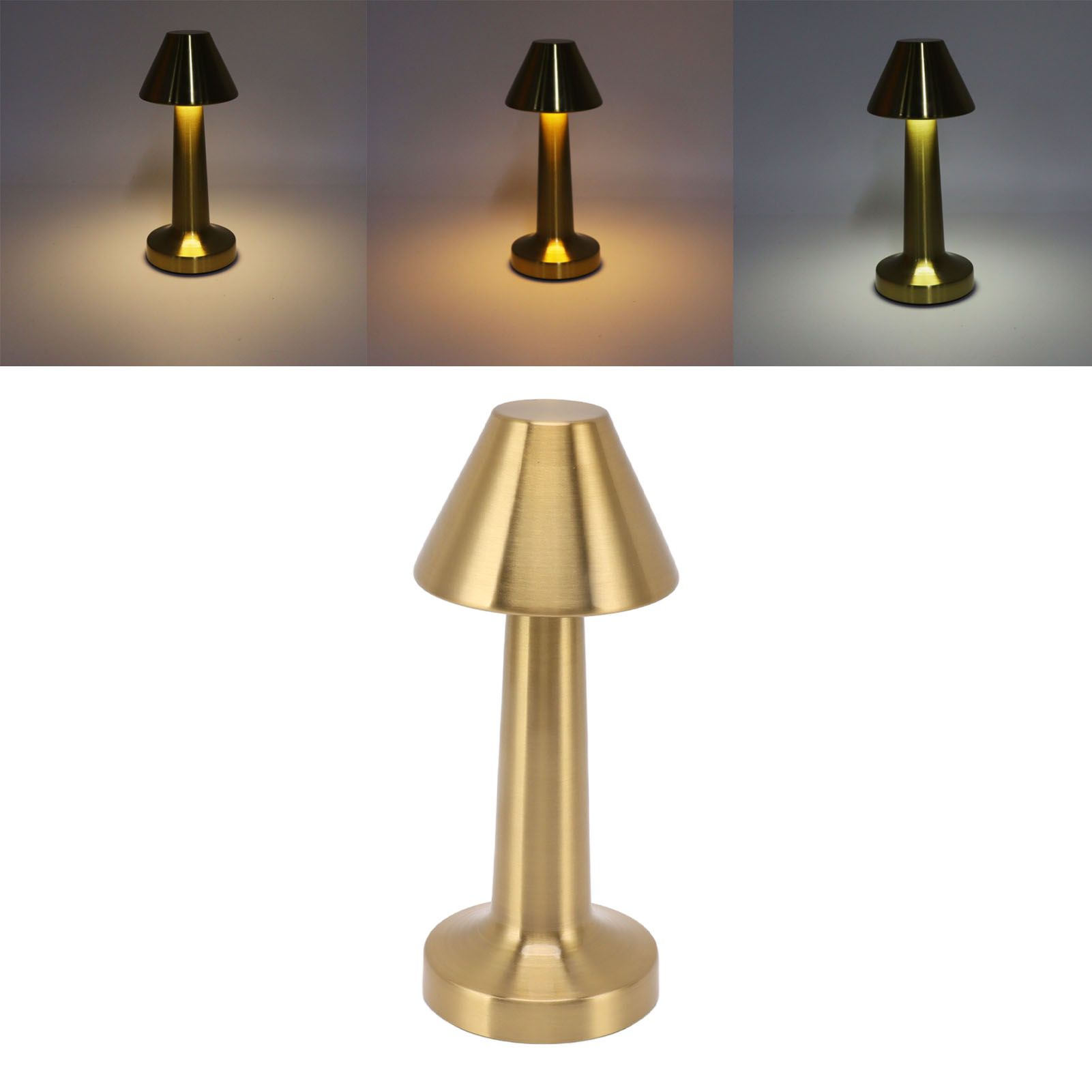 LED Table Lamp 3W 3 Colors Stepless Dimming USB Rechargeable Cordless LED view 10