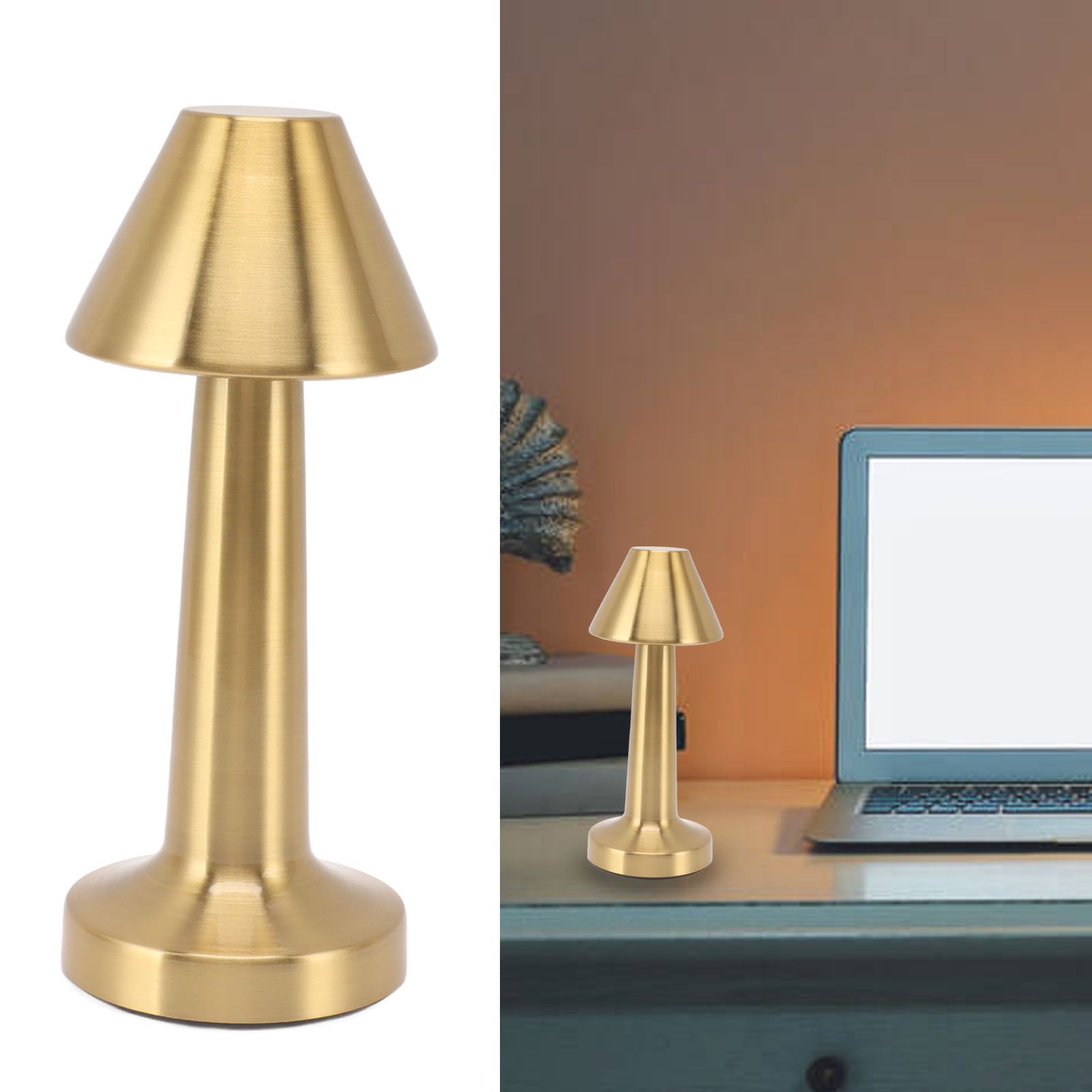 LED Table Lamp 3W 3 Colors Stepless Dimming USB Rechargeable Cordless LED view 12