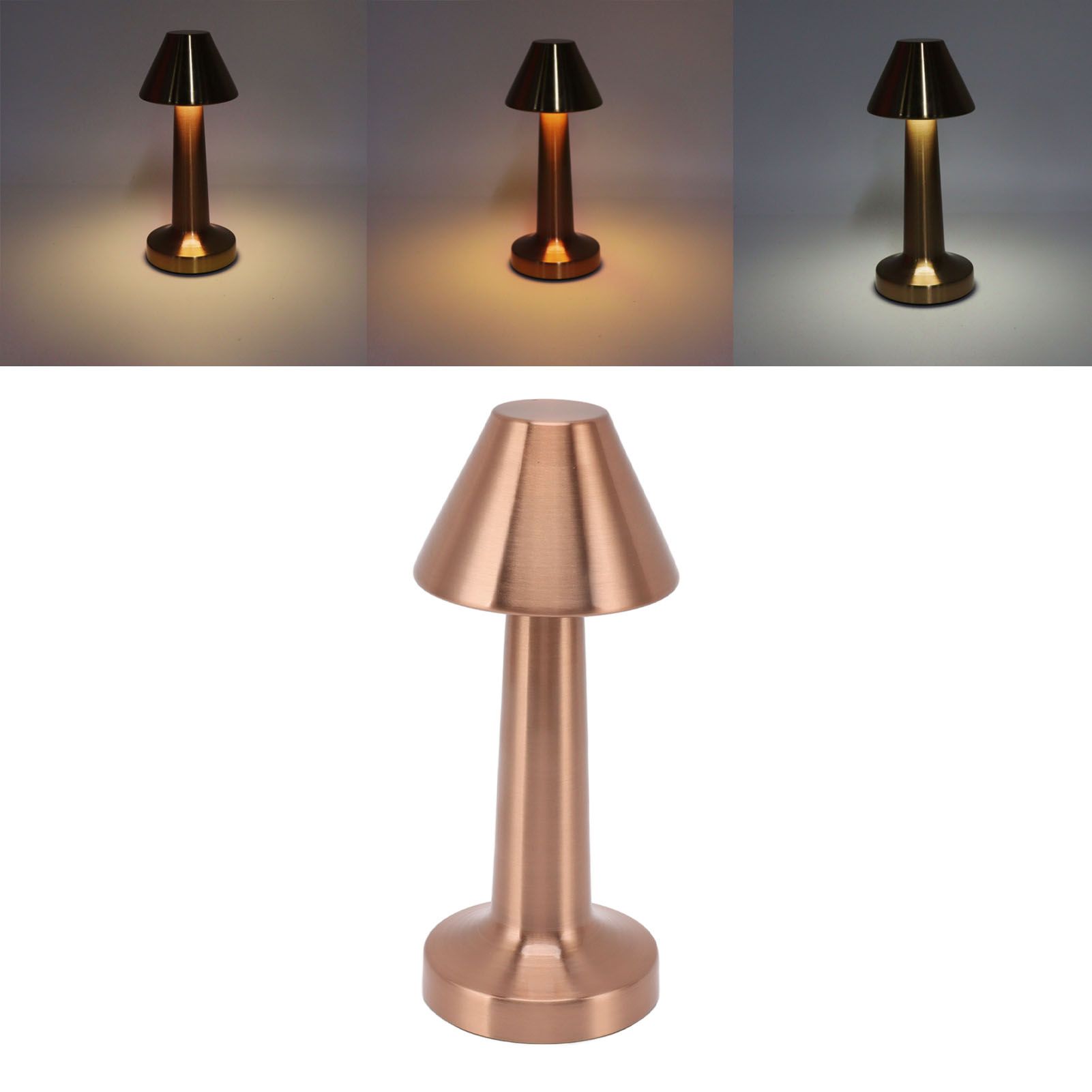 LED Table Lamp 3W 3 Colors Stepless Dimming USB Rechargeable Cordless LED view 10