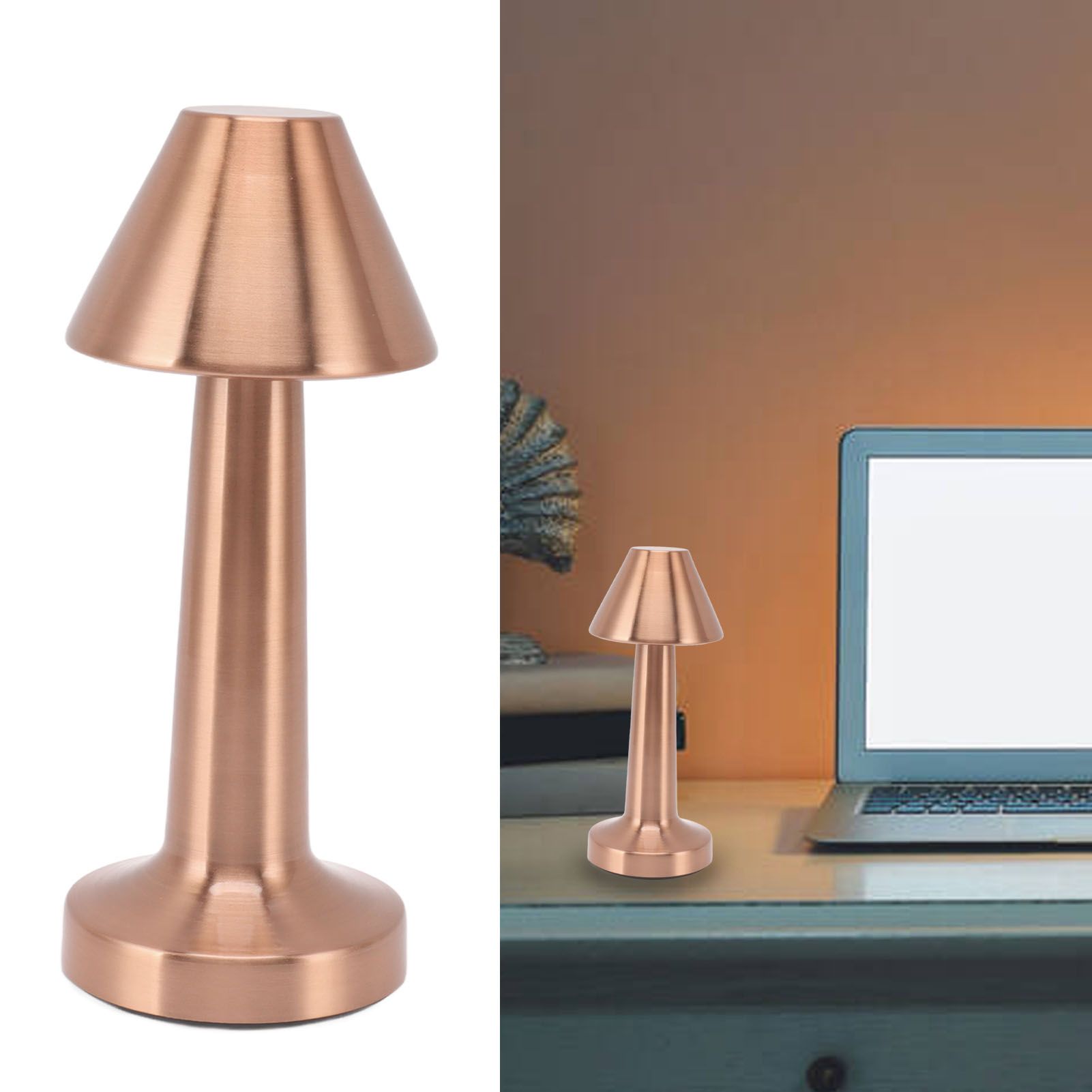 LED Table Lamp 3W 3 Colors Stepless Dimming USB Rechargeable Cordless LED view 11