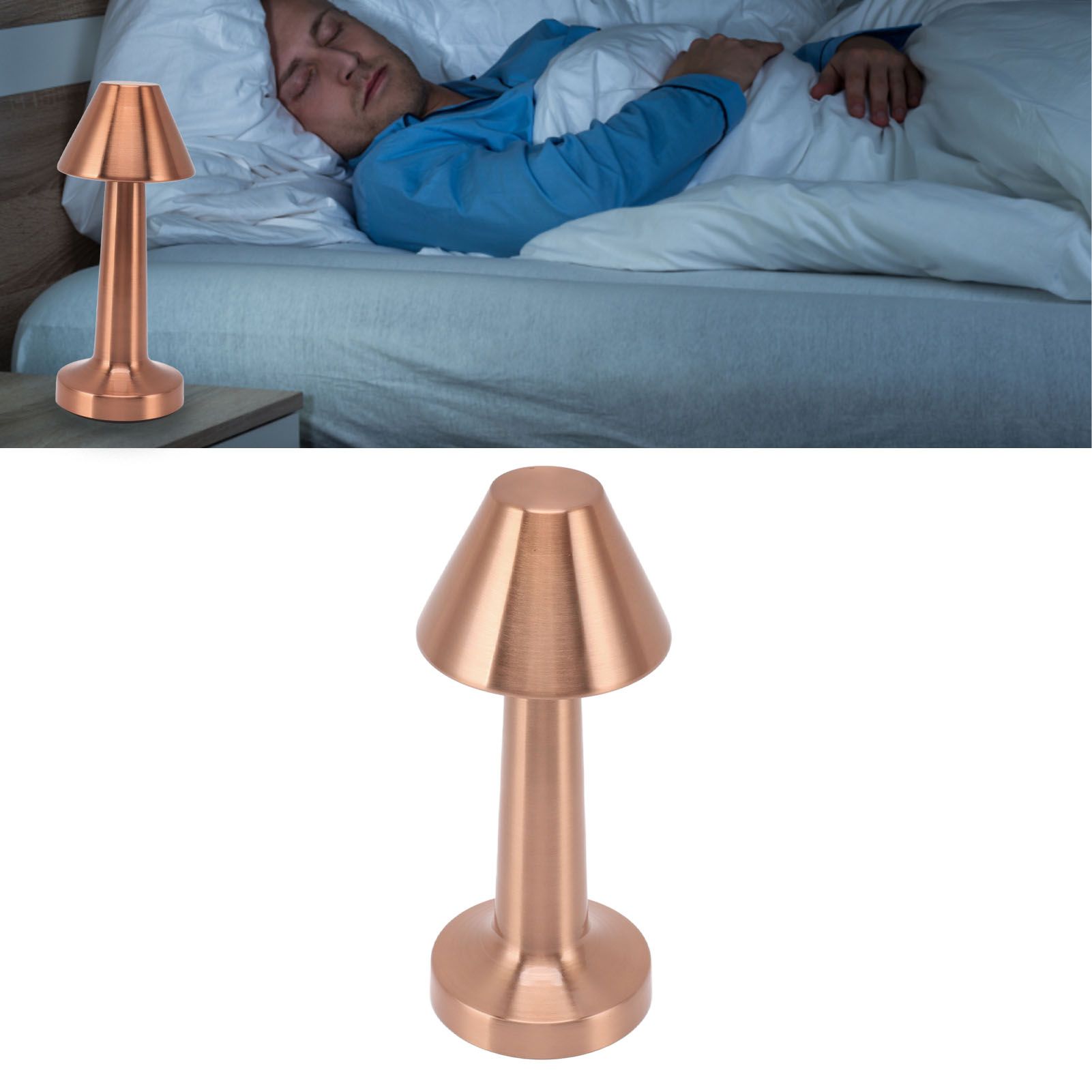 LED Table Lamp 3W 3 Colors Stepless Dimming USB Rechargeable Cordless LED view 12