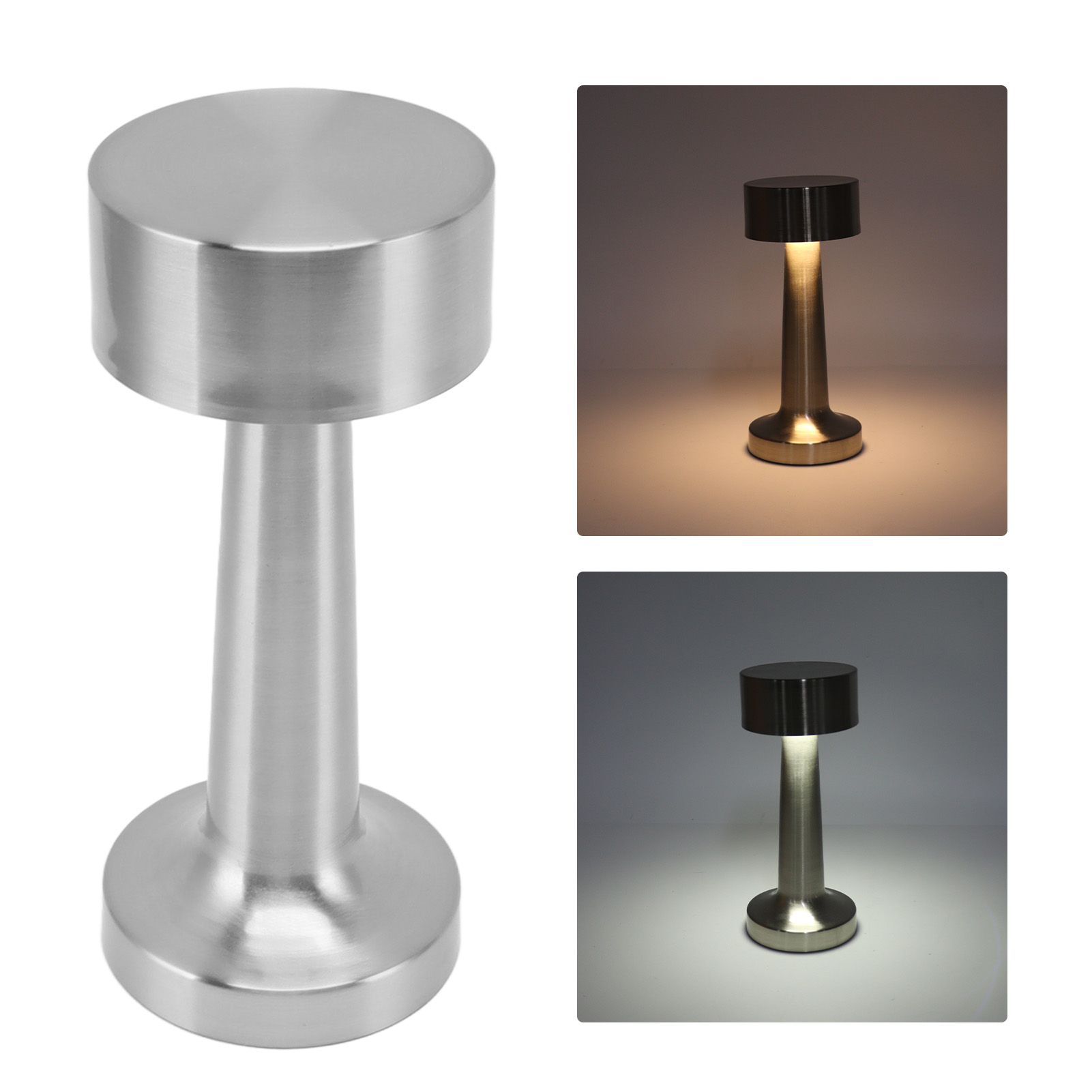 Cordless Table Lamp 3 Gear Dimming Portable Rechargeable 1800mAh Battery Bar view 10