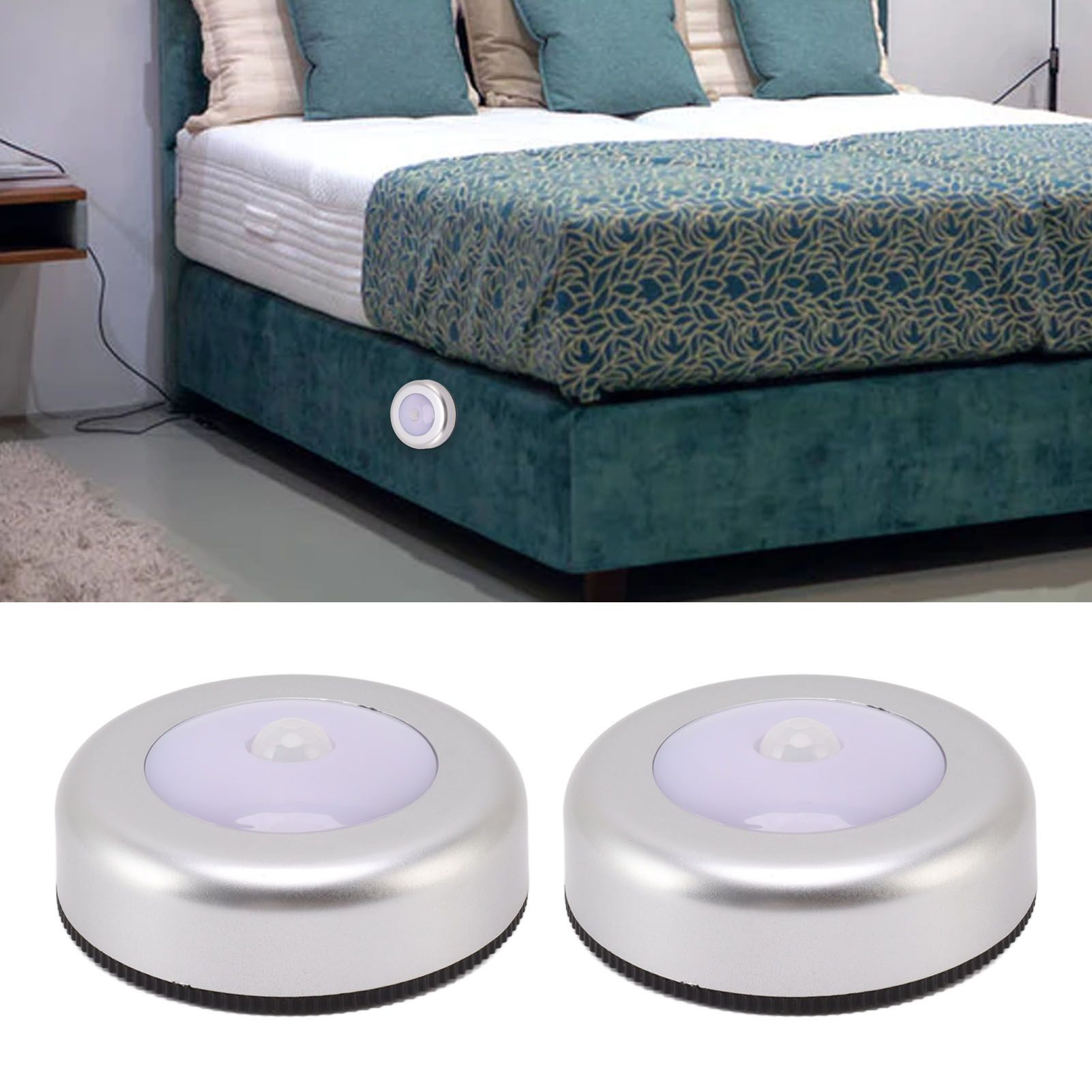 Motion Sensor Night Light Eye Protection Round Small LED Induction Lamp for view 12