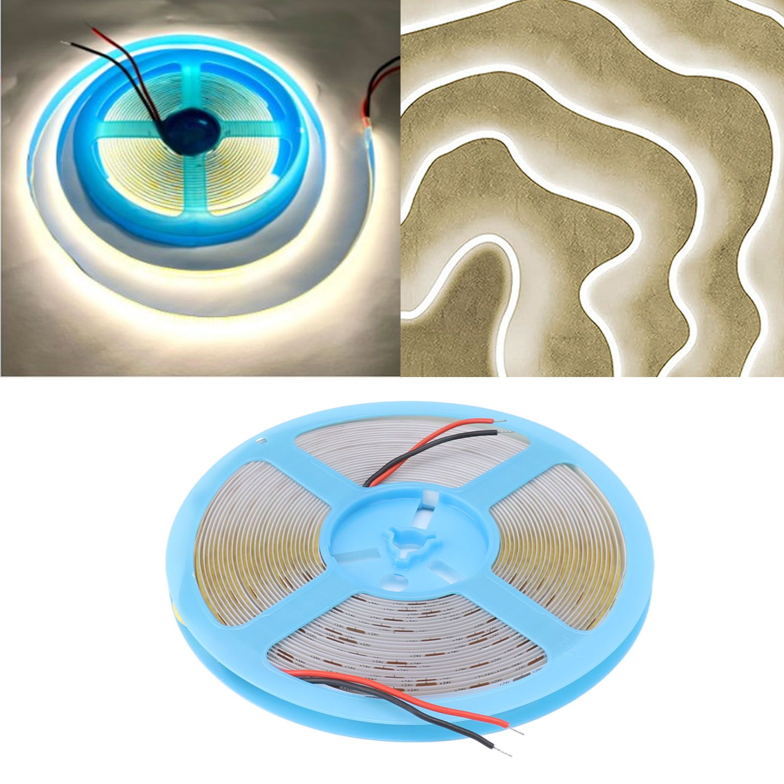 COB LED Strip Light 320LEDs 110lm Adhesive Uniform Natrual Flexible Tape Light view 11