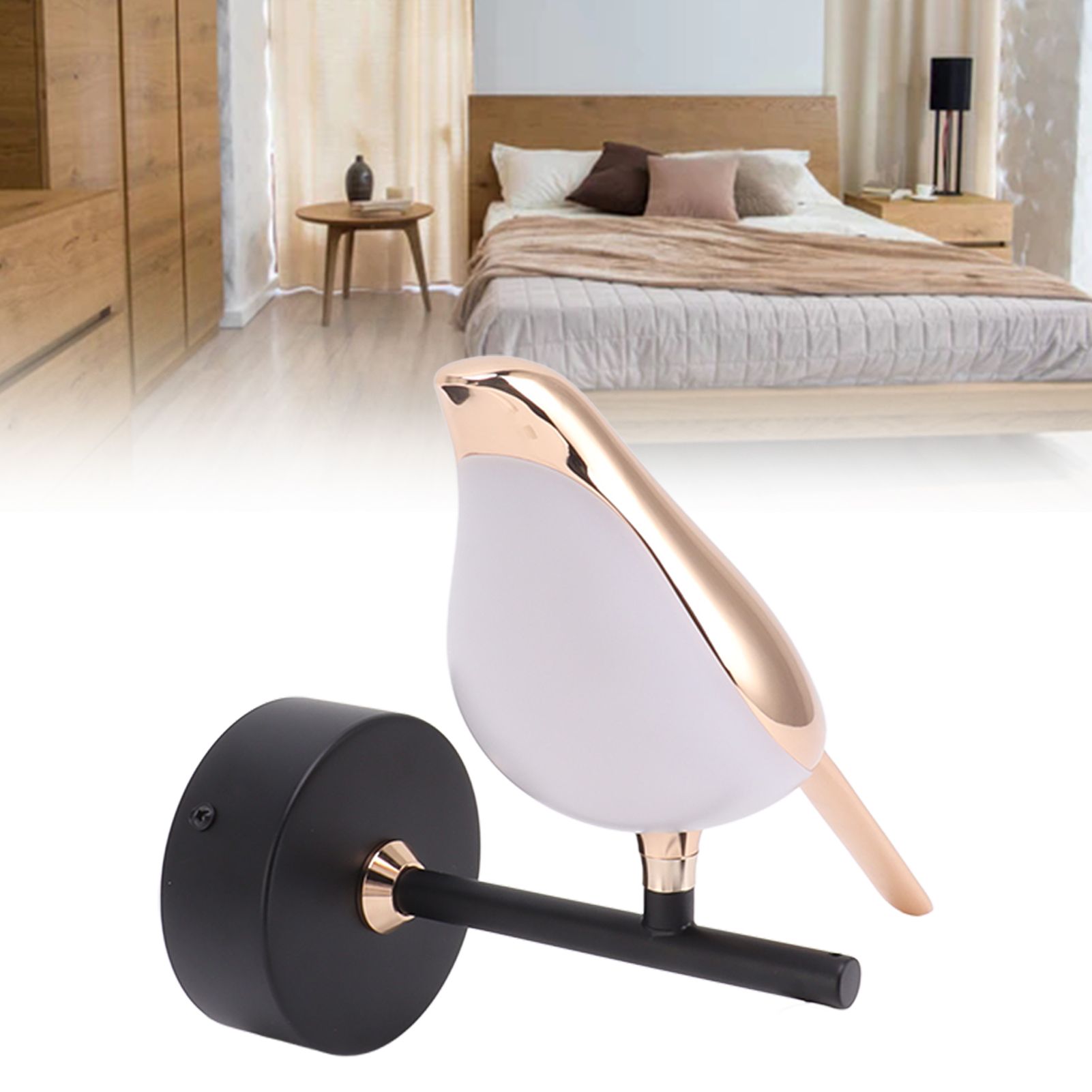Bird Wall Lamp Bird Figurine LED Light Modern Style Home Decoration for view 11