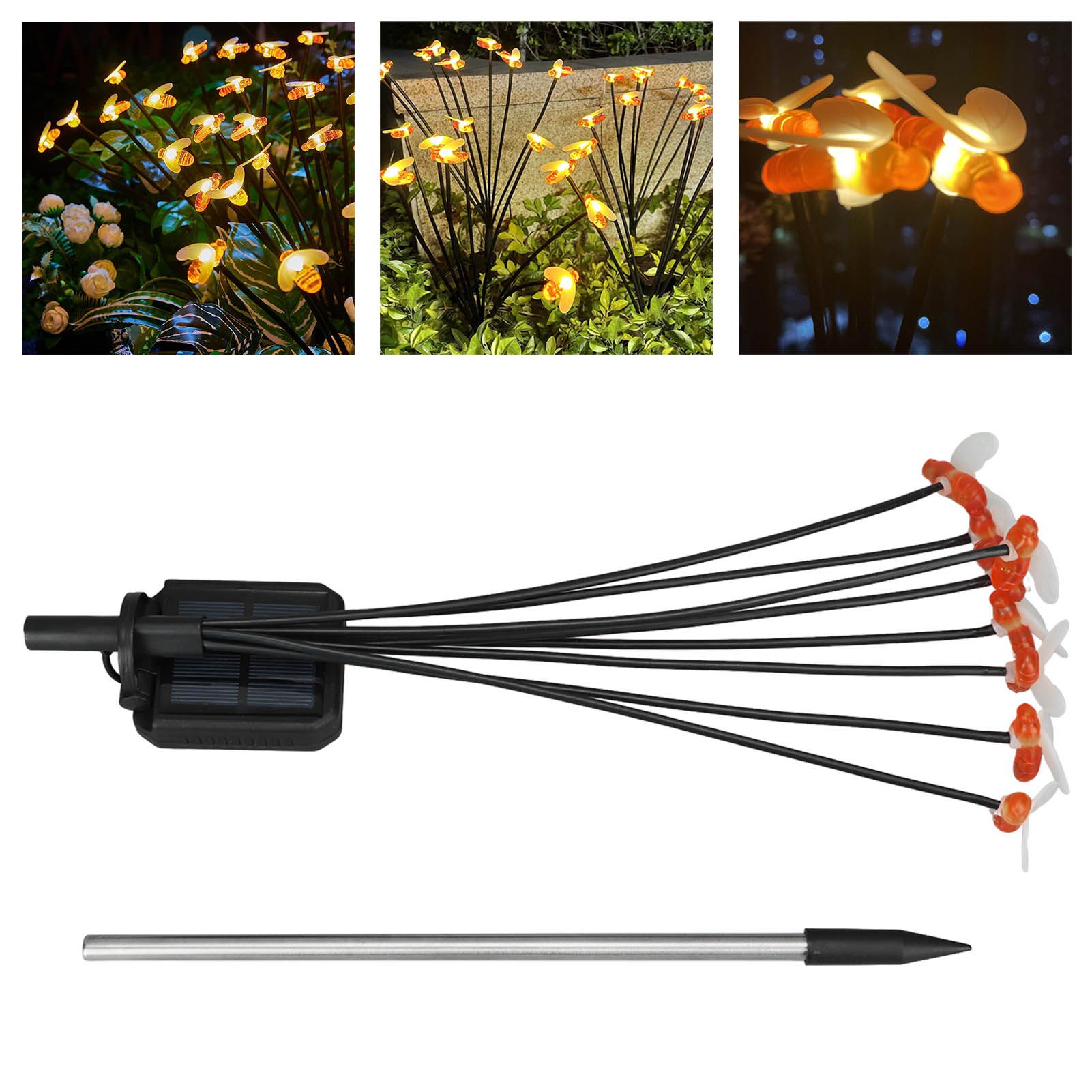 Outdoor Solar Lamp Waterproof LED Light Bee Design Decorative Light for Garden view 11