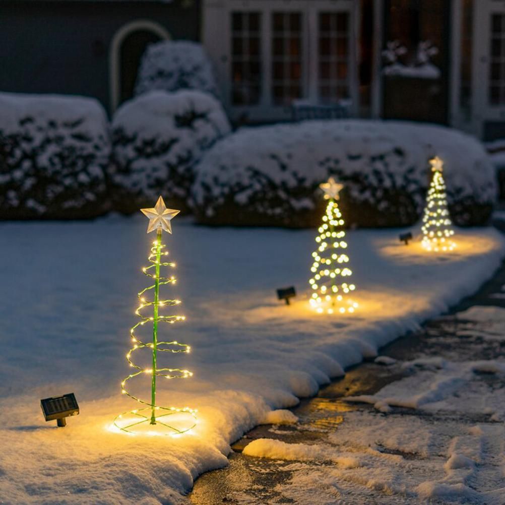 LED Christmas Tree Lights Christmas Tree Spiral String Lamps Xmas Decoration view 3