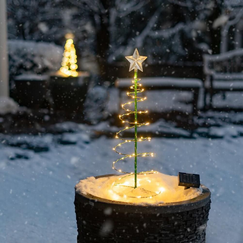 LED Christmas Tree Lights Christmas Tree Spiral String Lamps Xmas Decoration view 5