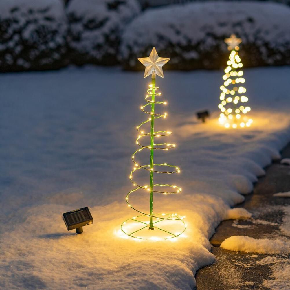LED Christmas Tree Lights Christmas Tree Spiral String Lamps Xmas Decoration view 4