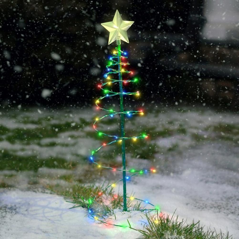 LED Christmas Tree Lights Christmas Tree Spiral String Lamps Xmas Decoration view 6