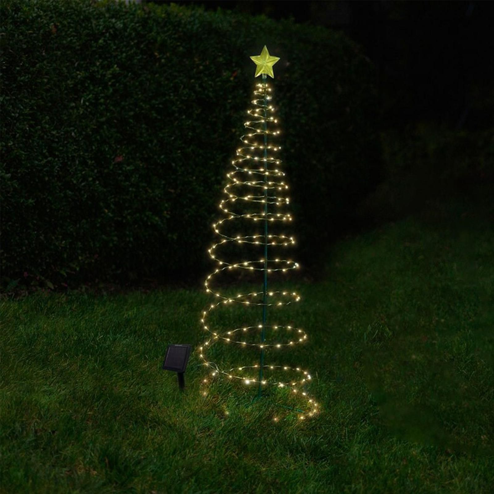 LED Christmas Tree Lights Christmas Tree Spiral String Lamps Xmas Decoration view 9