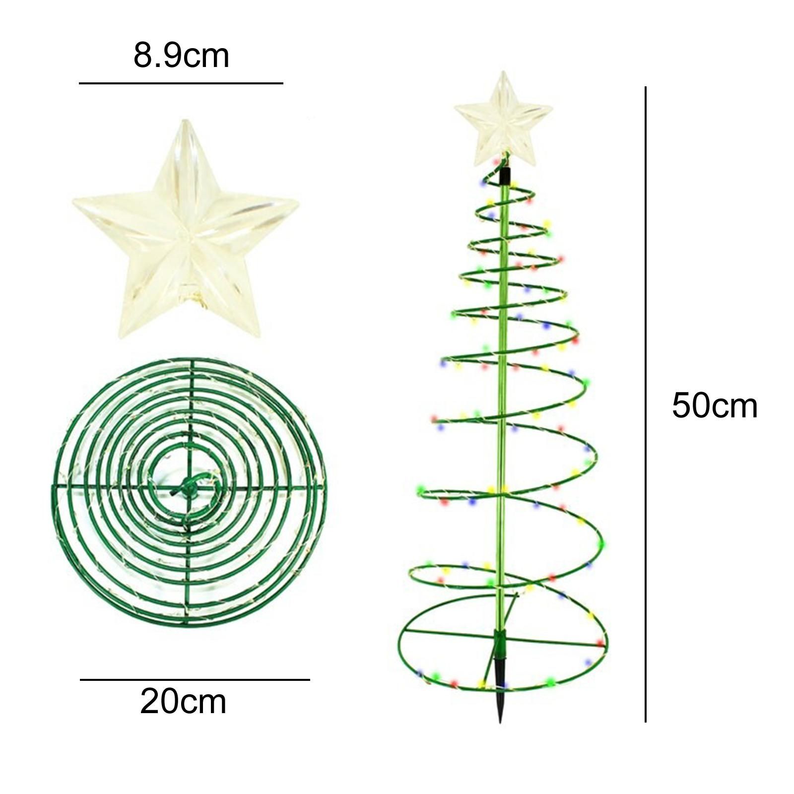 LED Christmas Tree Lights Christmas Tree Spiral String Lamps Xmas Decoration view 11