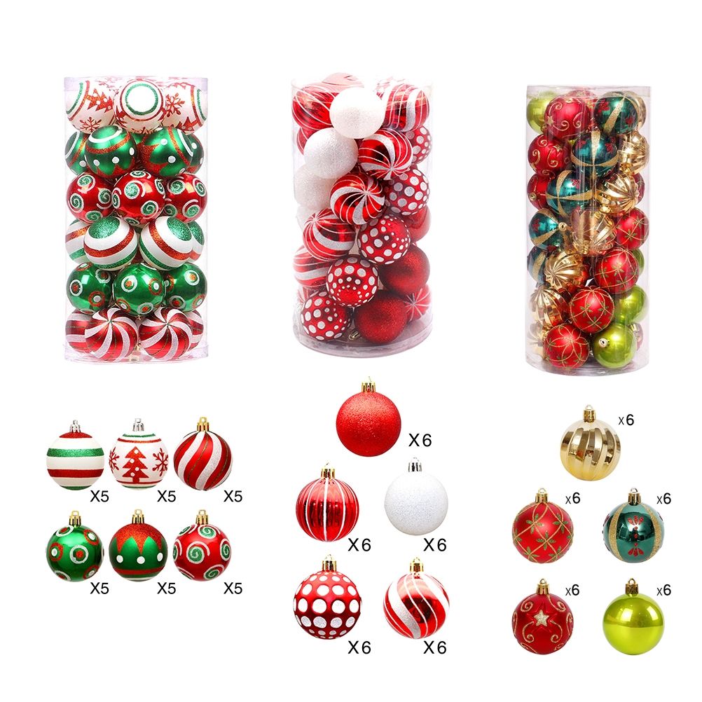 6cm Christmas Ball Ornaments 30 Pieces Of Shatter Proof Christmas Tree view 5