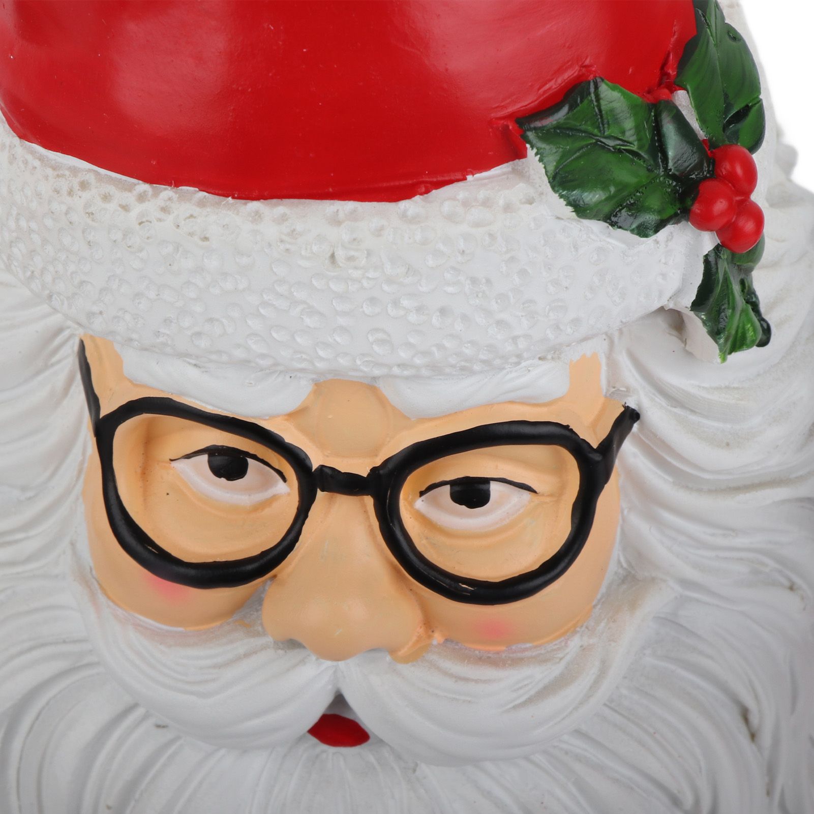 Christmas Snowman Treats Holder Santa Holding Tray Fruit Bowl Rack Resin Home view 11