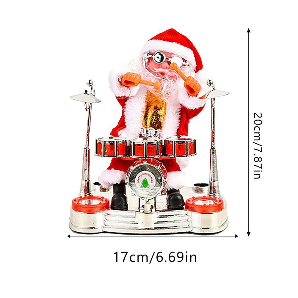 Christmas Electric Music Santa Claus Doll Playing Piano Ornament For Christmas view 2