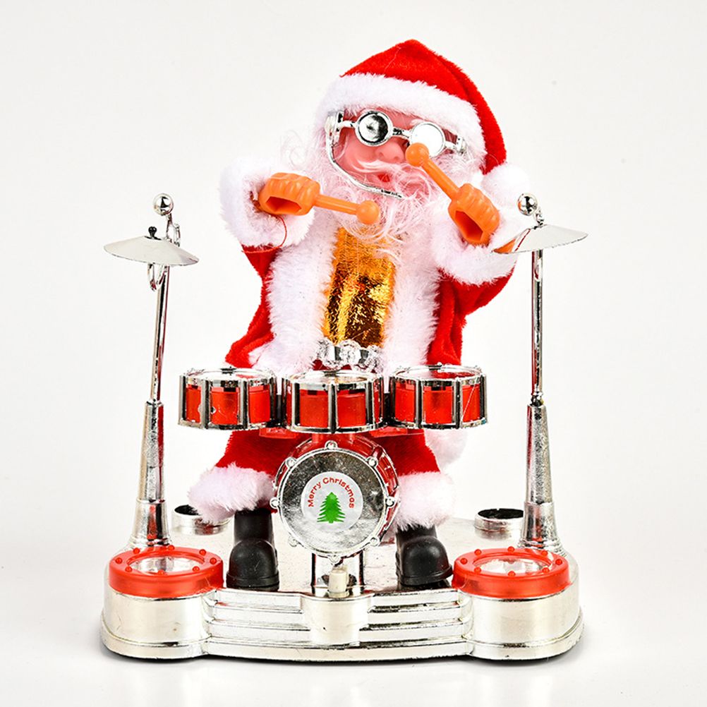 Christmas Electric Music Santa Claus Doll Playing Piano Ornament For Christmas view 3