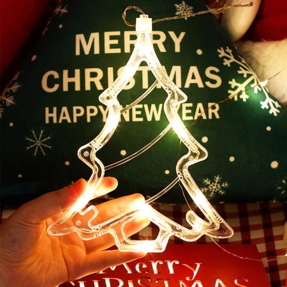 LED Christmas Lights Window Suction Cup Chandelier Lamp Decorative Curtain view 6