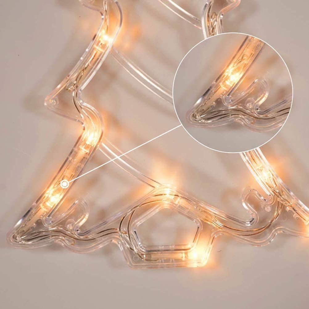LED Christmas Lights Window Suction Cup Chandelier Lamp Decorative Curtain view 7