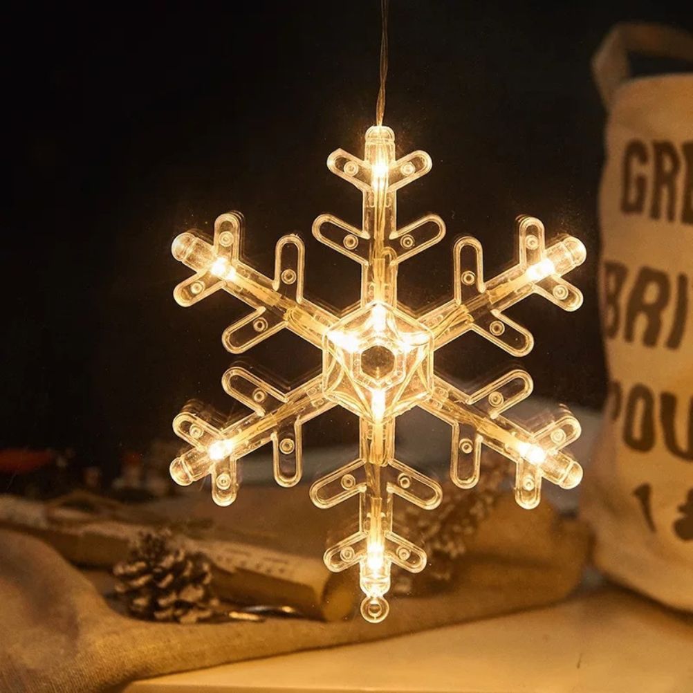 LED Christmas Lights Window Suction Cup Chandelier Lamp Decorative Curtain view 8