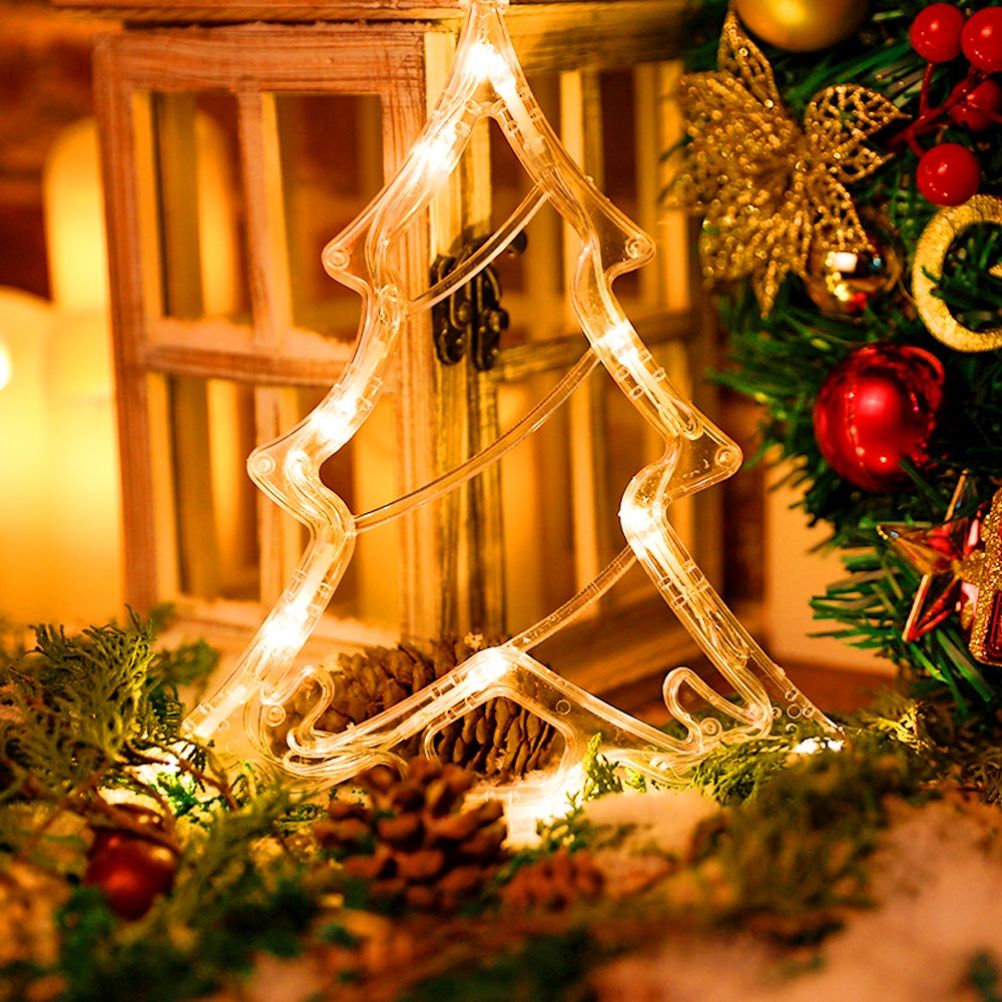 LED Christmas Lights Window Suction Cup Chandelier Lamp Decorative Curtain view 9