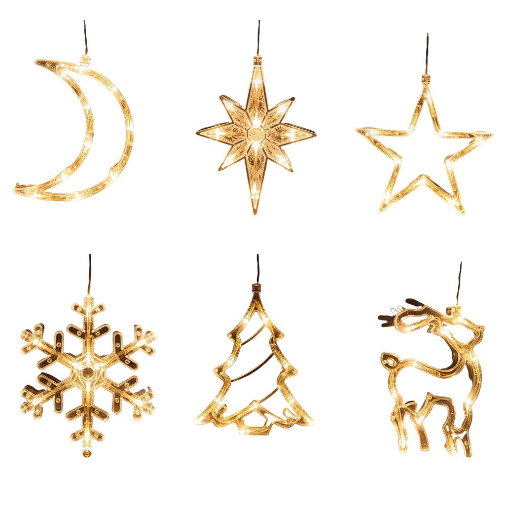 LED Christmas Lights Window Suction Cup Chandelier Lamp Decorative Curtain view 10