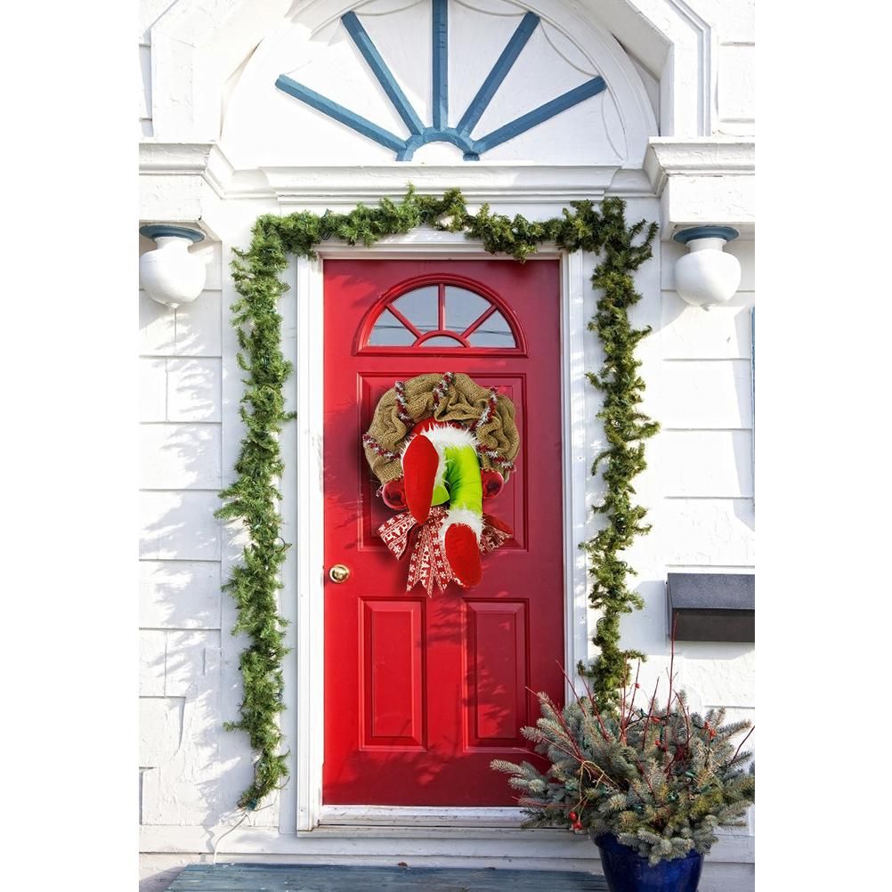 Christmas Thief Stole Wreath Christmas Decorations Christmas Burlap Garland view 5