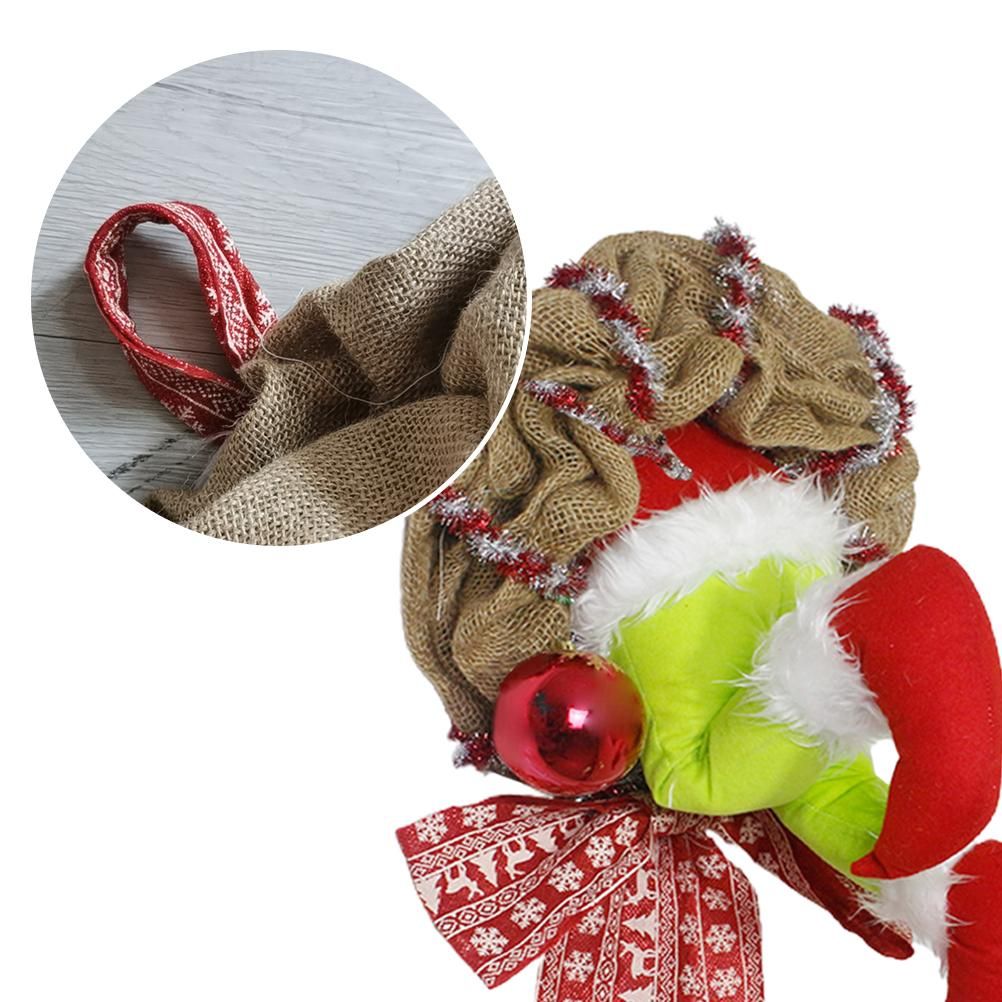 Christmas Thief Stole Wreath Christmas Decorations Christmas Burlap Garland view 11