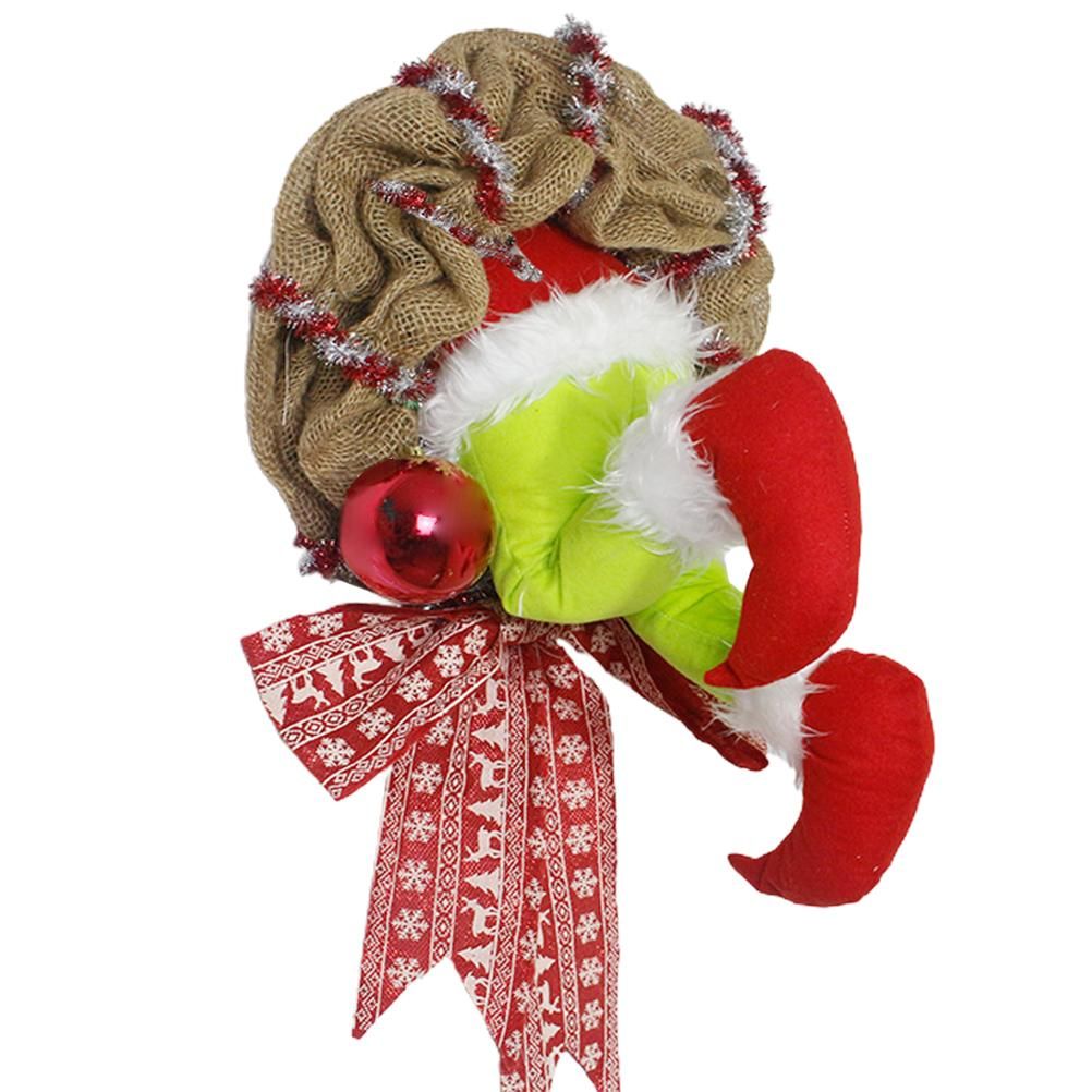 Christmas Thief Stole Wreath Christmas Decorations Christmas Burlap Garland view 12