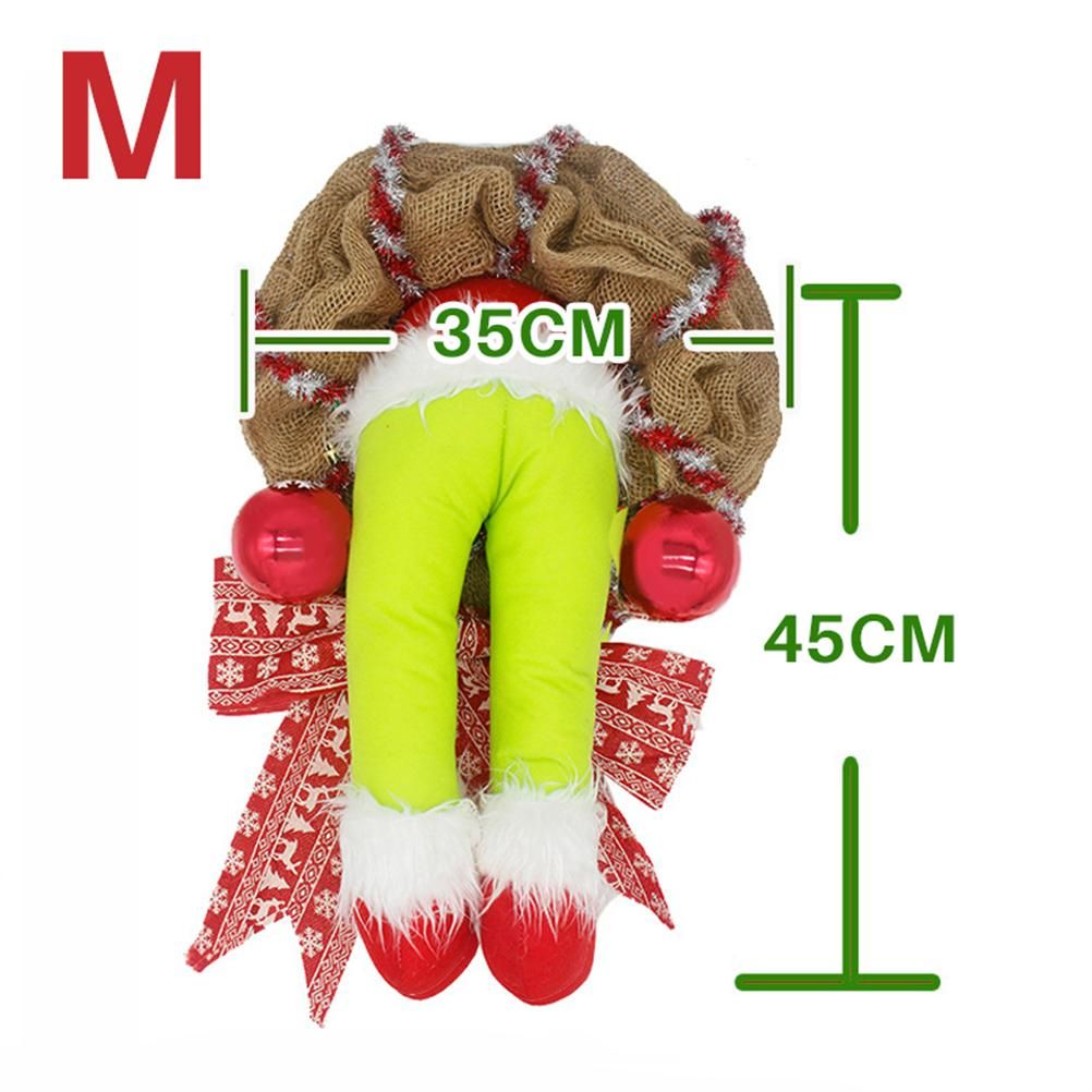 Christmas Thief Stole Wreath Christmas Decorations Christmas Burlap Garland view 2