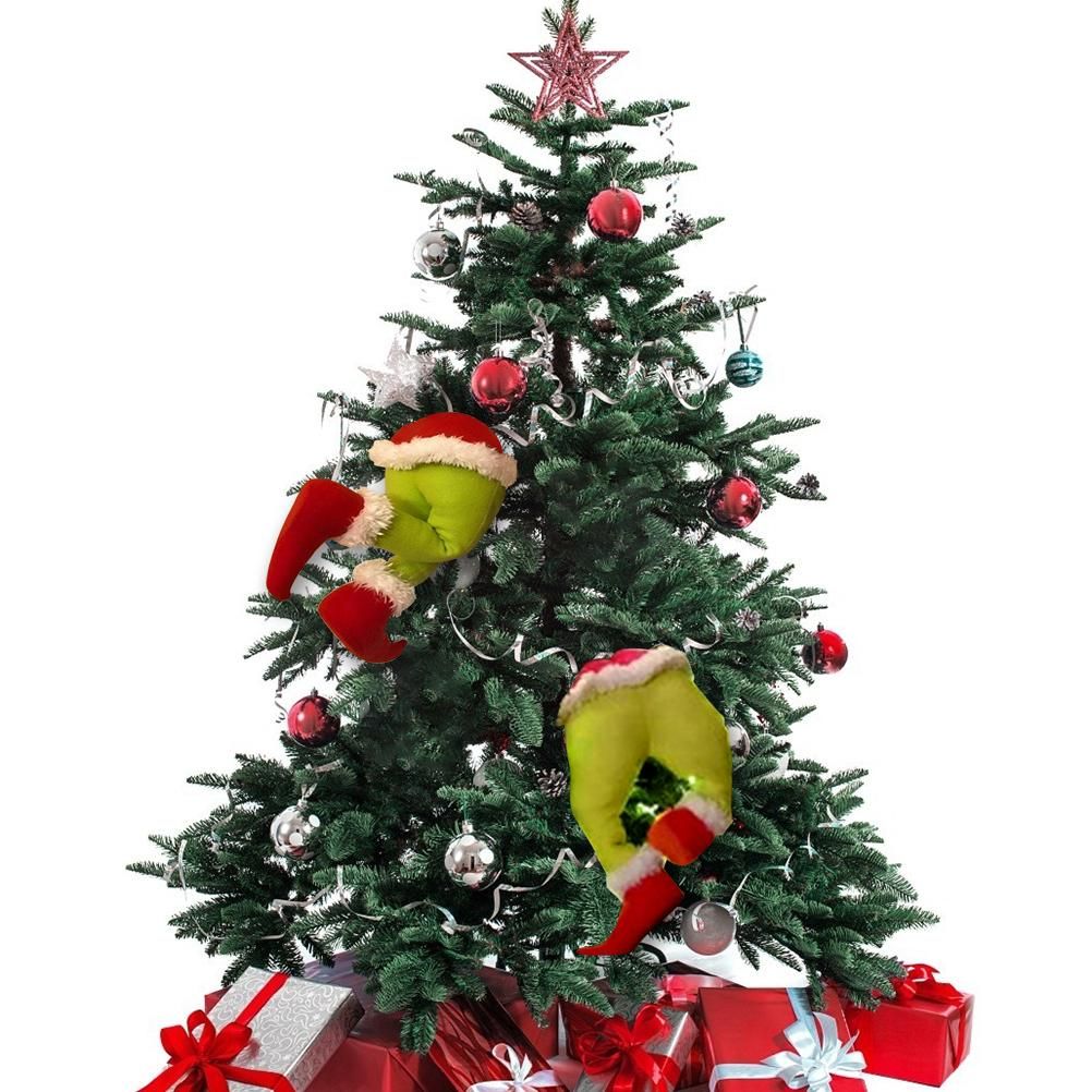 Christmas Thief Stole Wreath Christmas Decorations Christmas Burlap Garland view 3