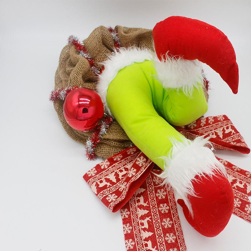 Christmas Thief Stole Wreath Christmas Decorations Christmas Burlap Garland view 11