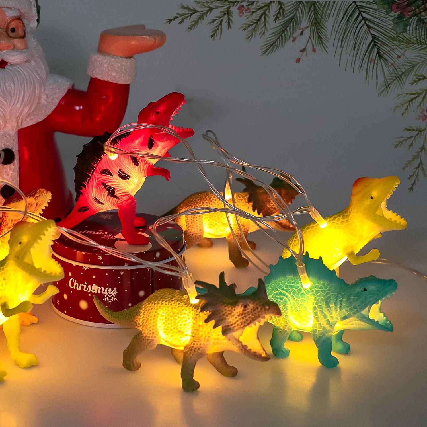2 Meter 10 LED Fairy Lights Dinosaur String Light Decorative Lamp Party Fun view 5