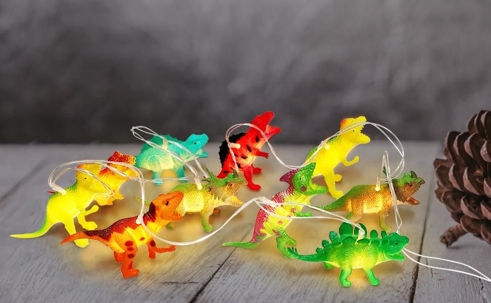 2 Meter 10 LED Fairy Lights Dinosaur String Light Decorative Lamp Party Fun view 8