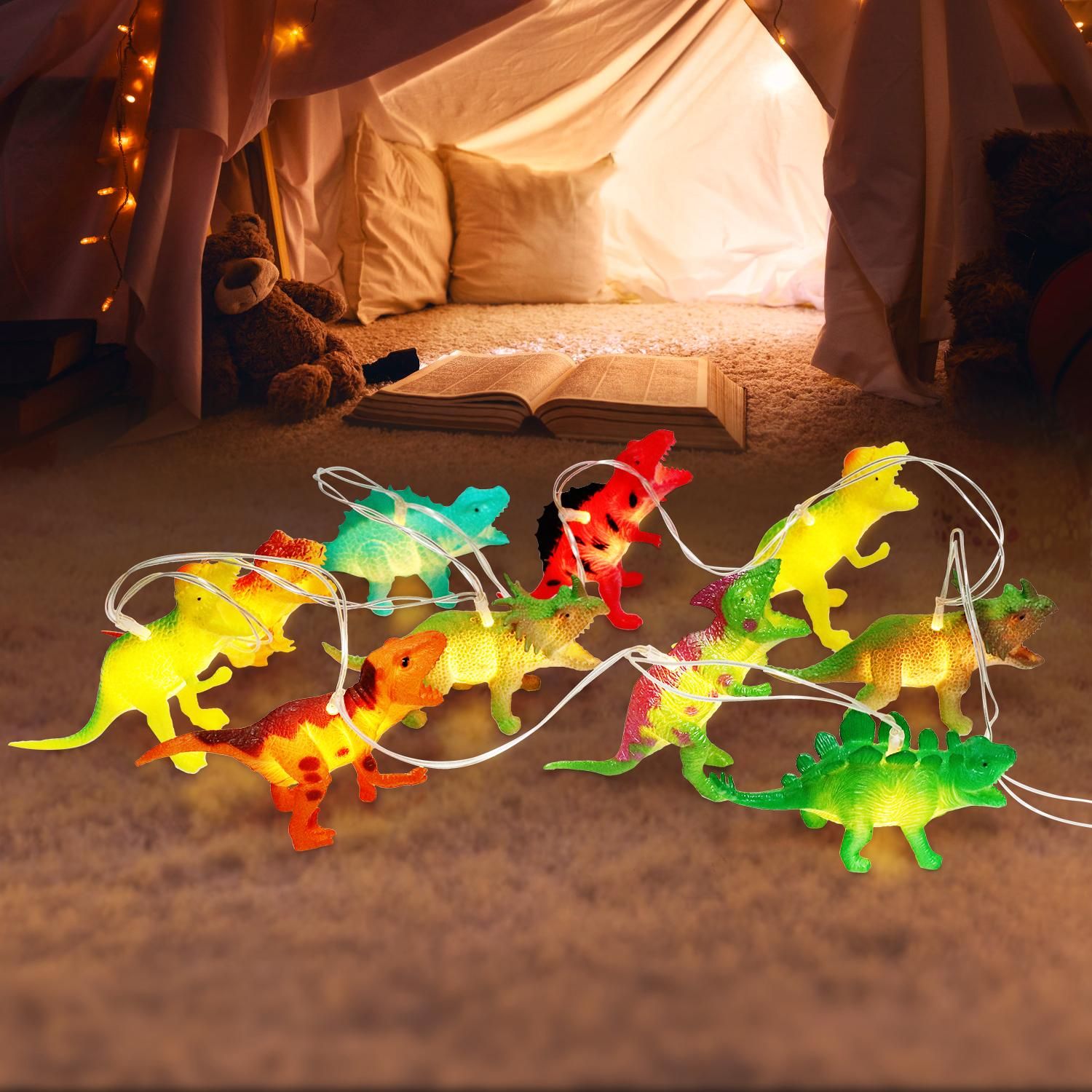2 Meter 10 LED Fairy Lights Dinosaur String Light Decorative Lamp Party Fun view 5
