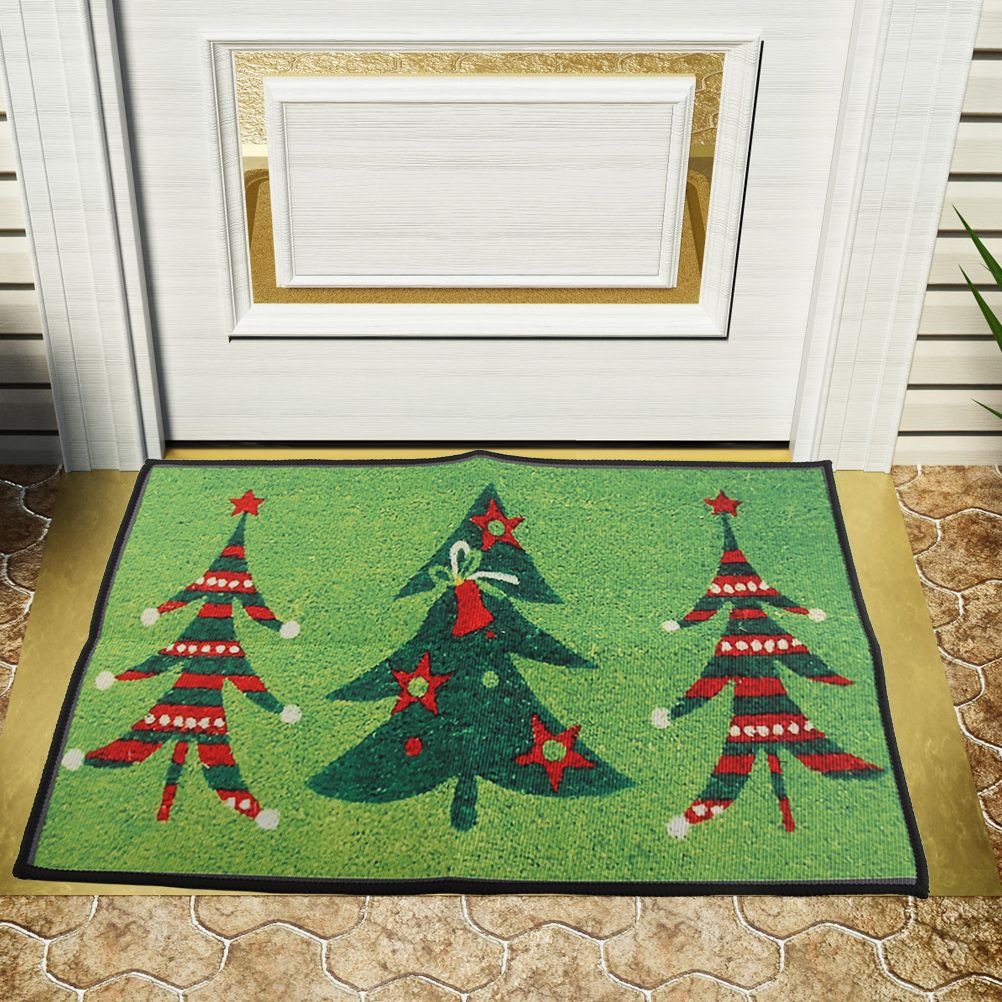 Christmas Doormat Xmas Flannel Floor Mat Merry Christmas Home Entrance Door view 3