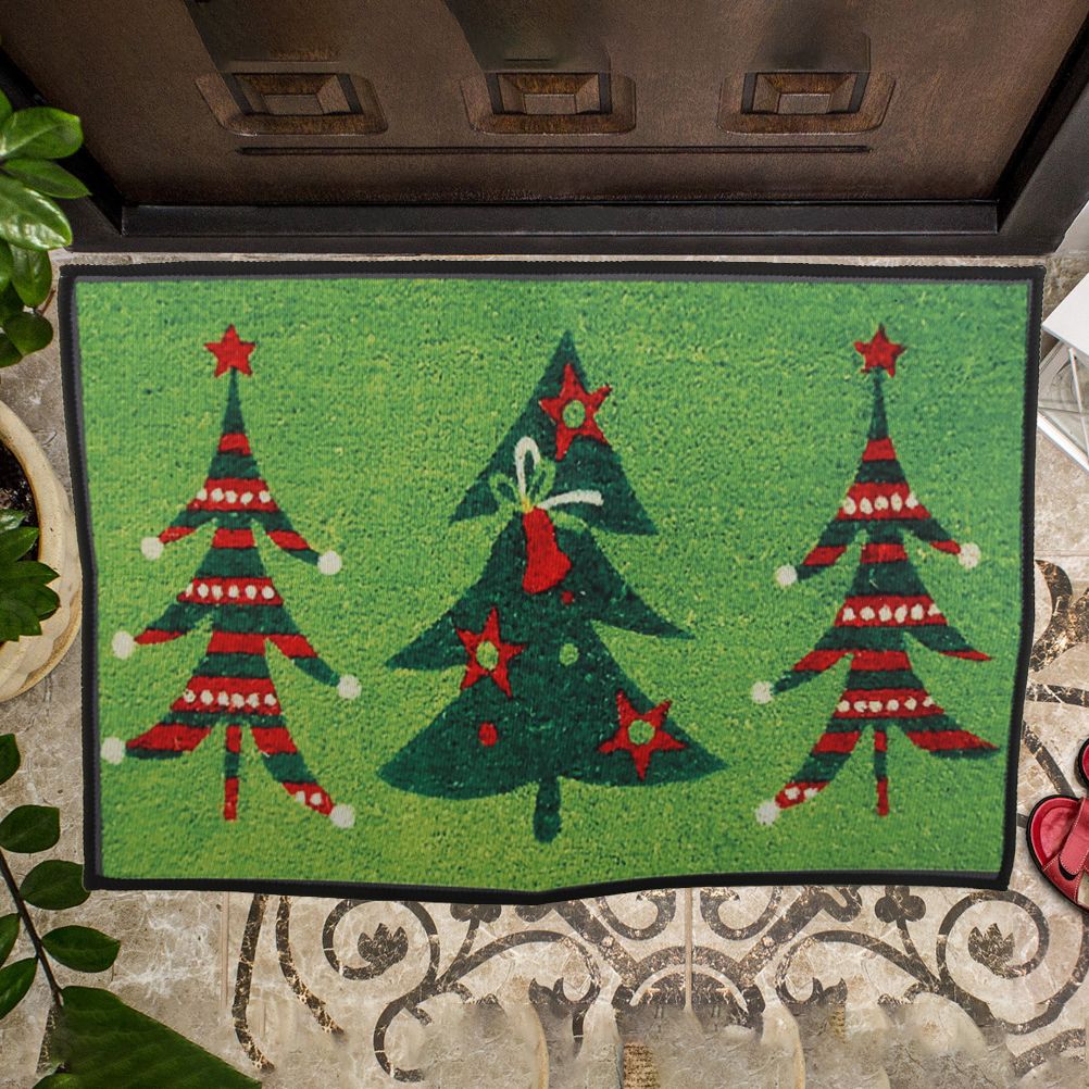 Christmas Doormat Xmas Flannel Floor Mat Merry Christmas Home Entrance Door view 4