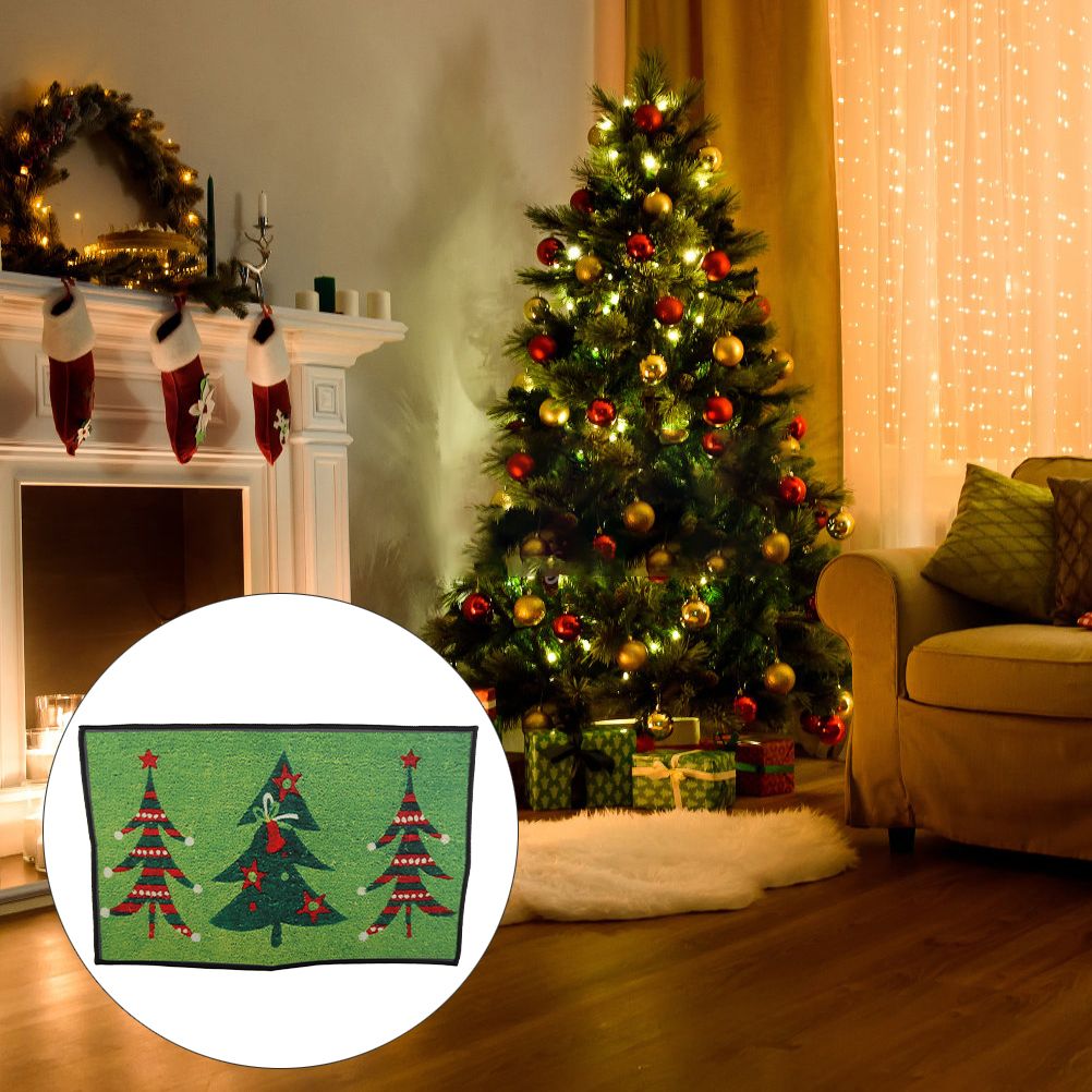 Christmas Doormat Xmas Flannel Floor Mat Merry Christmas Home Entrance Door view 6