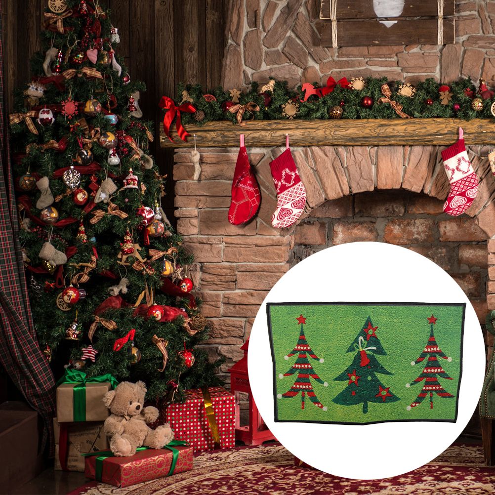 Christmas Doormat Xmas Flannel Floor Mat Merry Christmas Home Entrance Door view 7