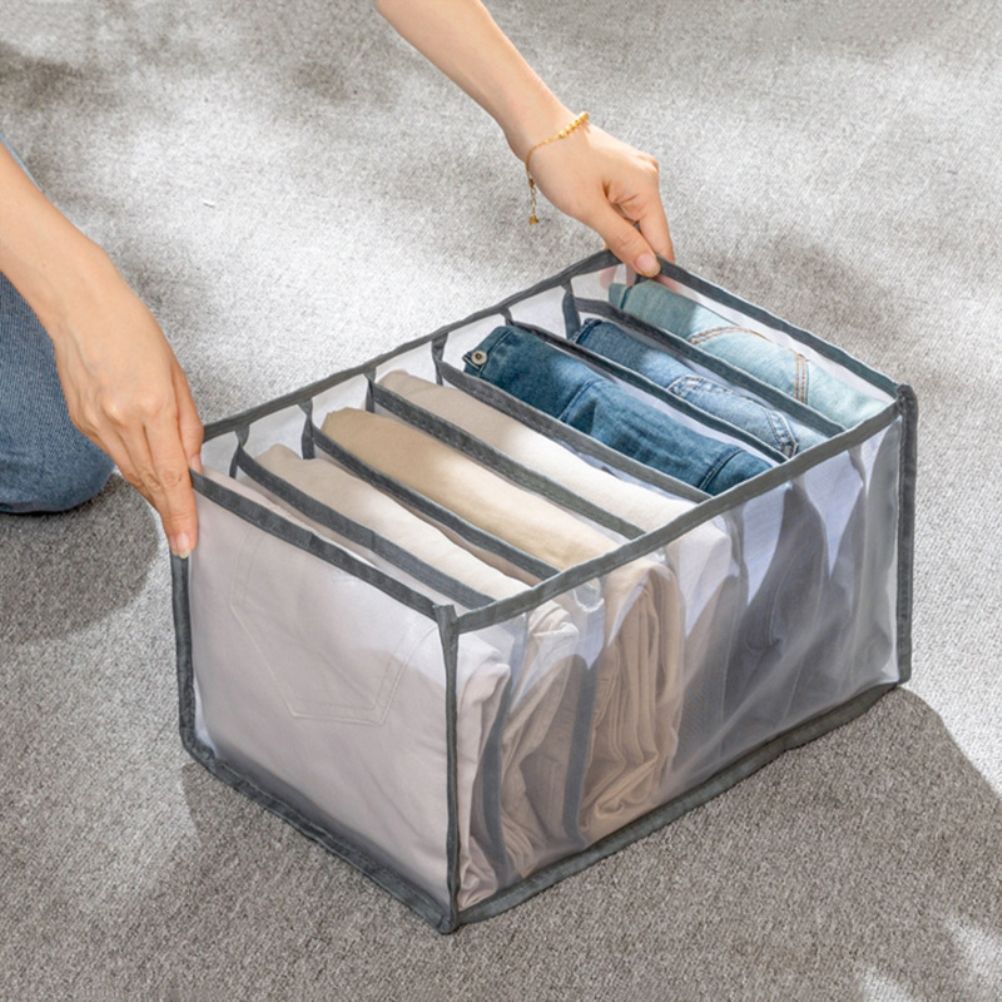 Wardrobe Clothes Organizer Closet Storage Baskets Save Space Clothing Storage view 7
