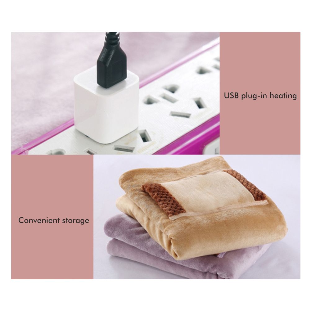5V USB Heated Blanket Electric Throw Blanket Warm Hand Knee Heating Blanket view 4