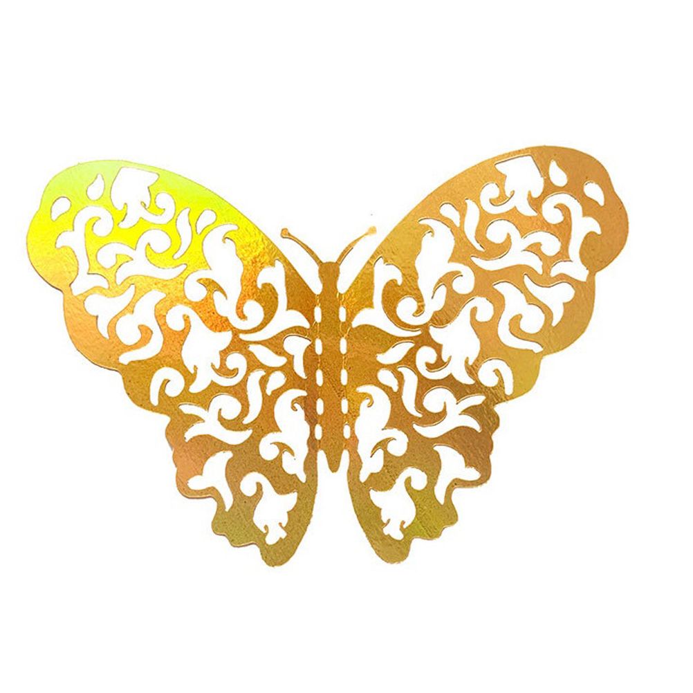 12pcs/set 3D Butterfly Wall Stickers Hollow Butterfly Decoration DIY Art Decor view 2