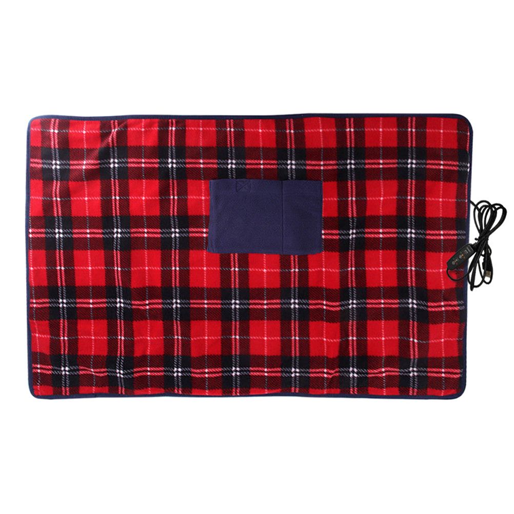 USB Electric Heated Blanket Car Office Warm Blanket Heater Winter Home Knee