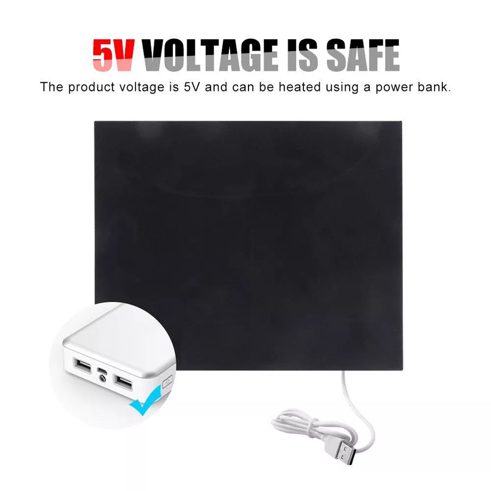 USB Electric Heated Blanket Car Office Warm Blanket Heater Winter Home Knee view 11