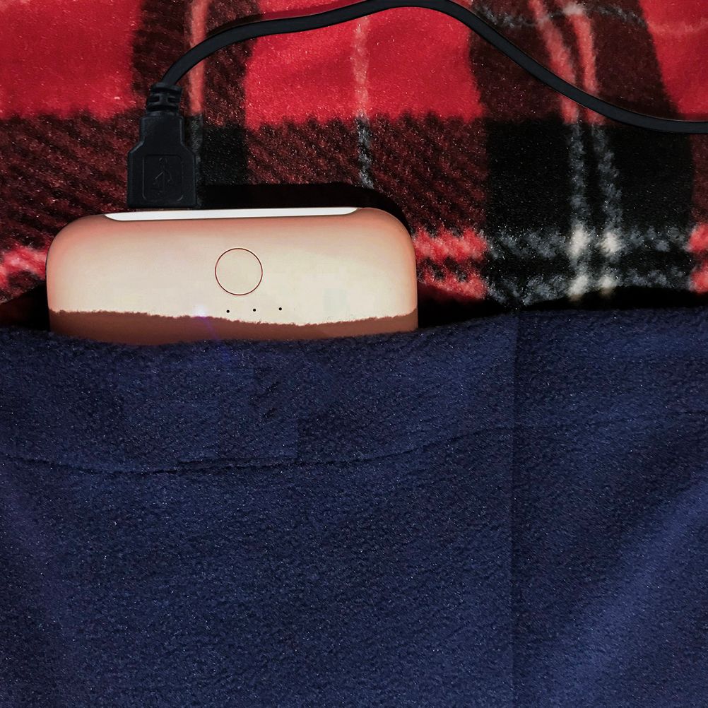 USB Electric Heated Blanket Car Office Warm Blanket Heater Winter Home Knee view 12