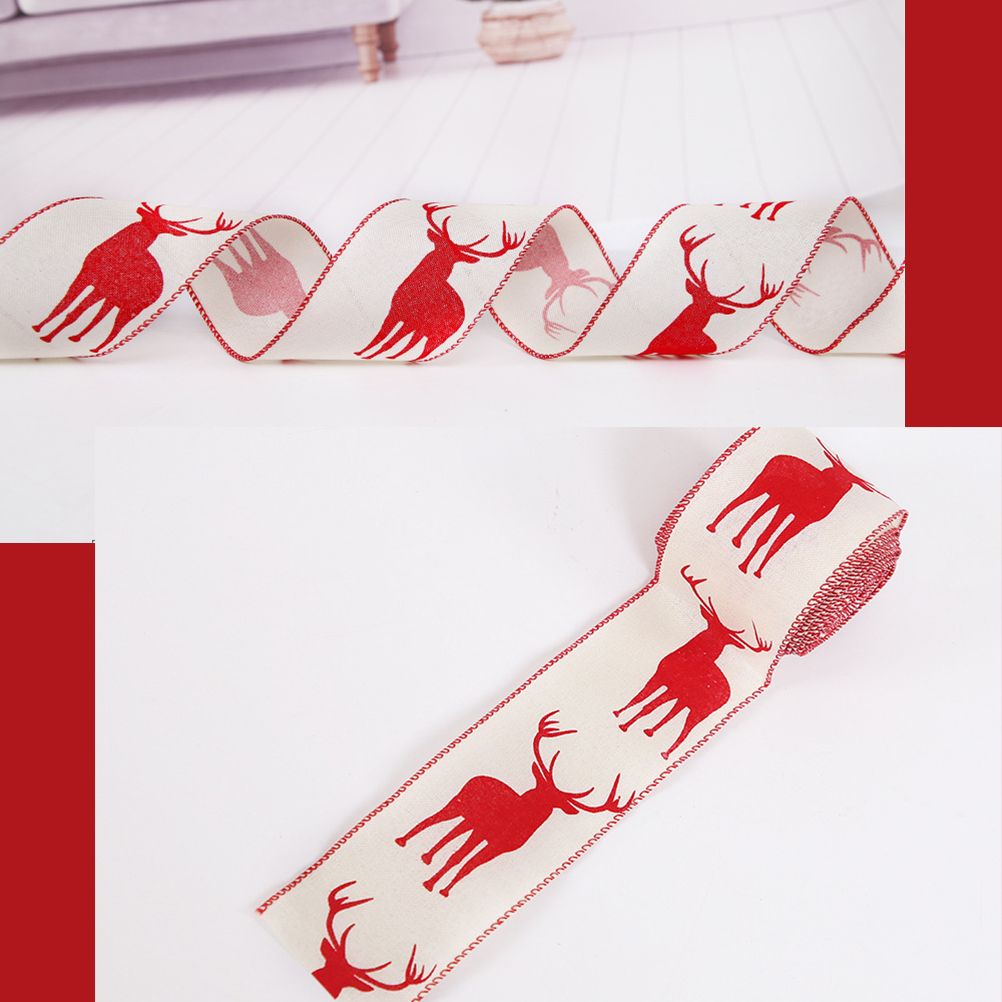 6M Christmas Ribbon Decoration Christmas Tree Twined Elk Ribbon New Year DIY view 15