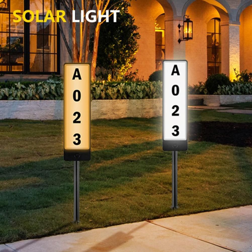 Solar Powered Lighted House Address Numbers Light LED Illuminated with Dual view 4