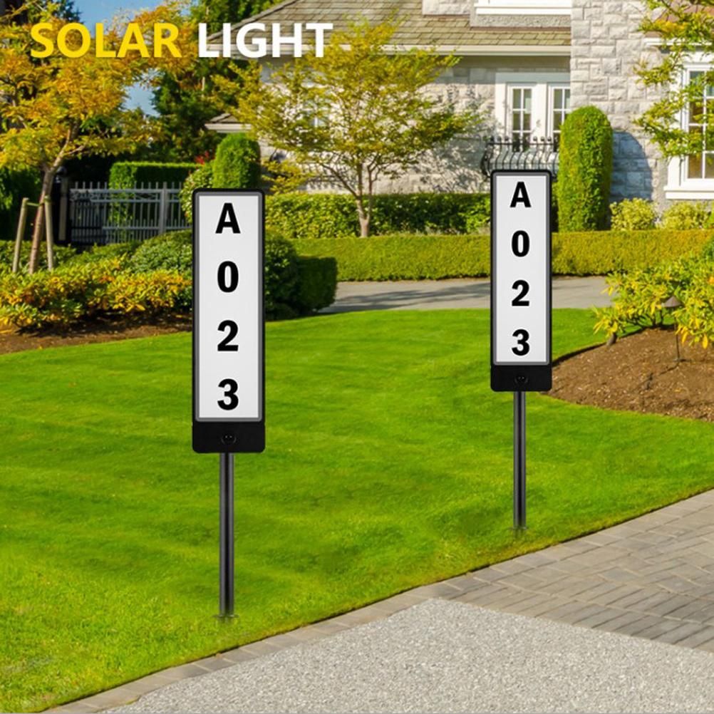 Solar Powered Lighted House Address Numbers Light LED Illuminated with Dual view 6