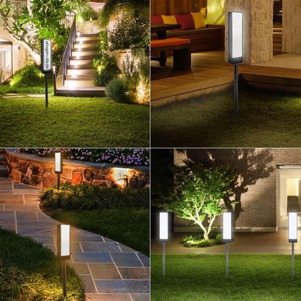 Solar Powered Lighted House Address Numbers Light LED Illuminated with Dual view 13