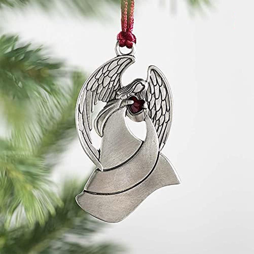 Pewter Christmas Tree Metal Pendant DIY Craft Hanging Decoration for Xmas Tree view 3
