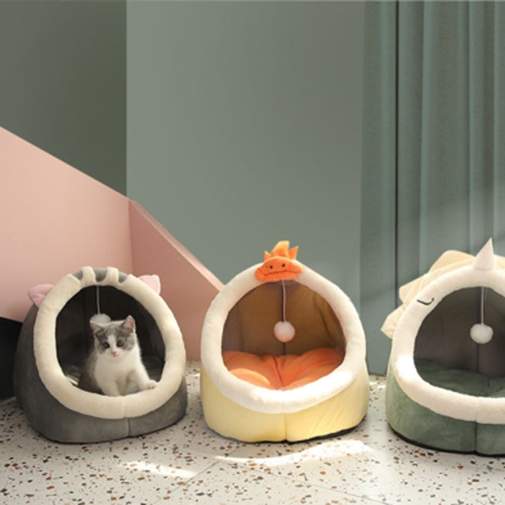 Warm Cozy Pet Bed Non Slip Bottom Cat House Cushion Removable and Washable Pet view 4